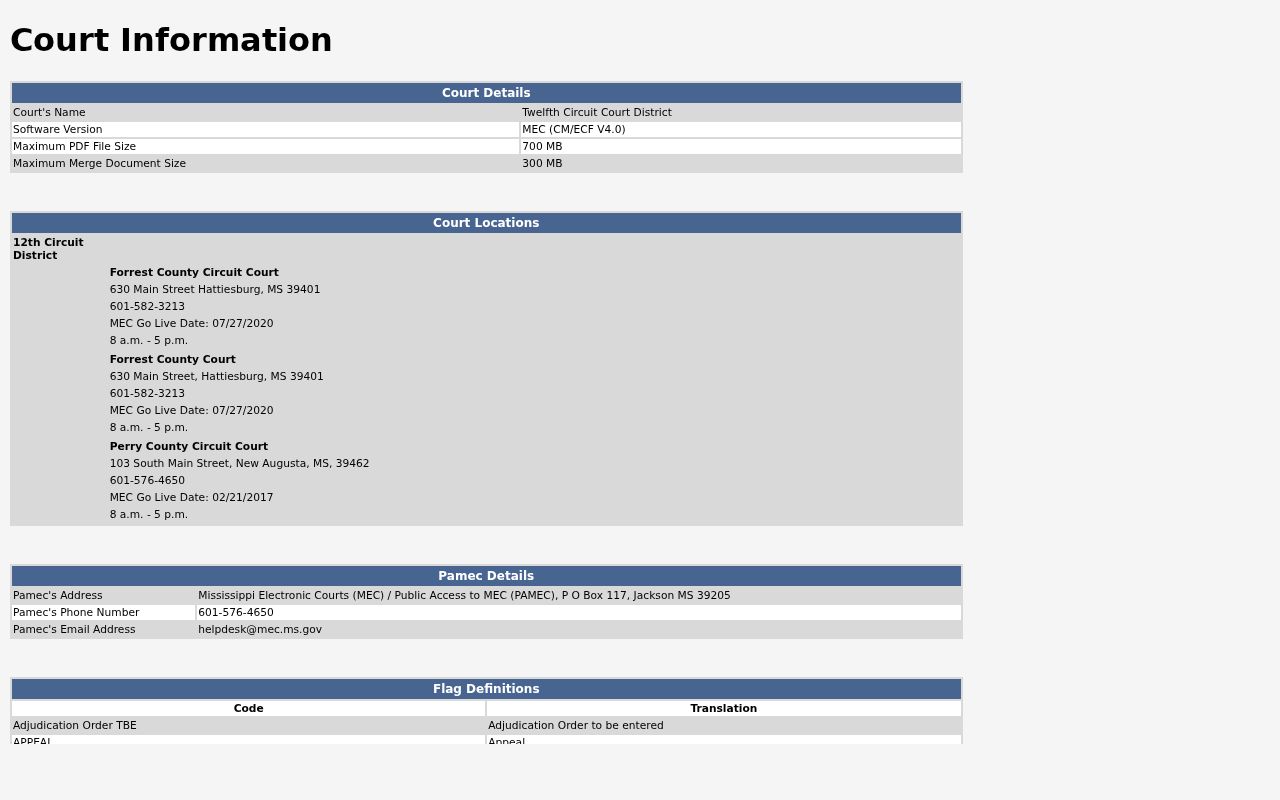 Official Perry County MEC court information page